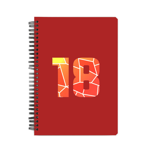 18 Number Notebook (Red)
