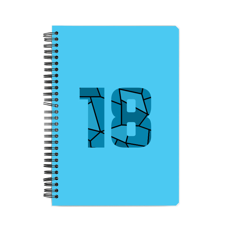 18 Number Notebook (Sky Blue)