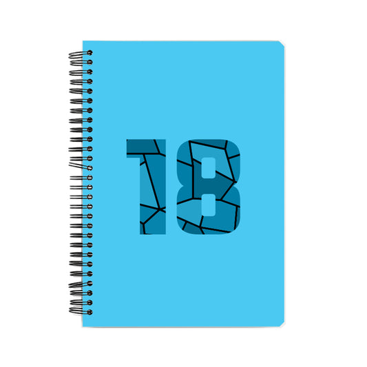 18 Number Notebook (Sky Blue)