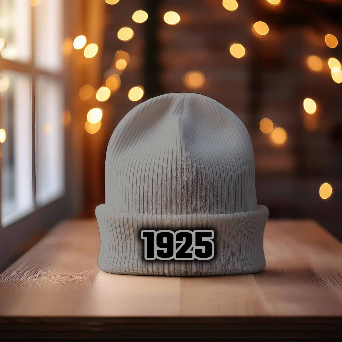 1925 Year Cuffed Beanie (Heather Grey)