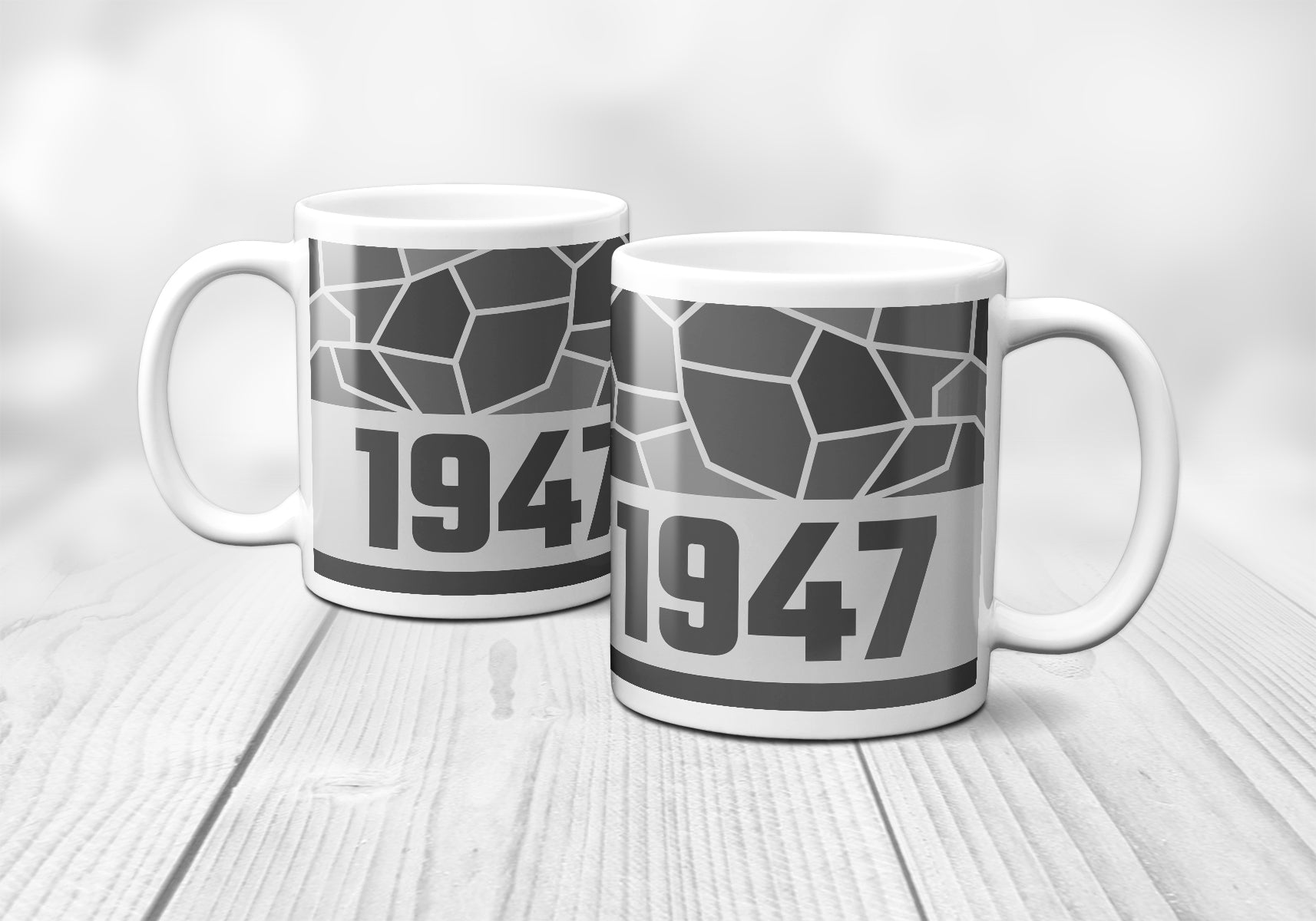 1947 Year Mug (11oz, Melange Grey)