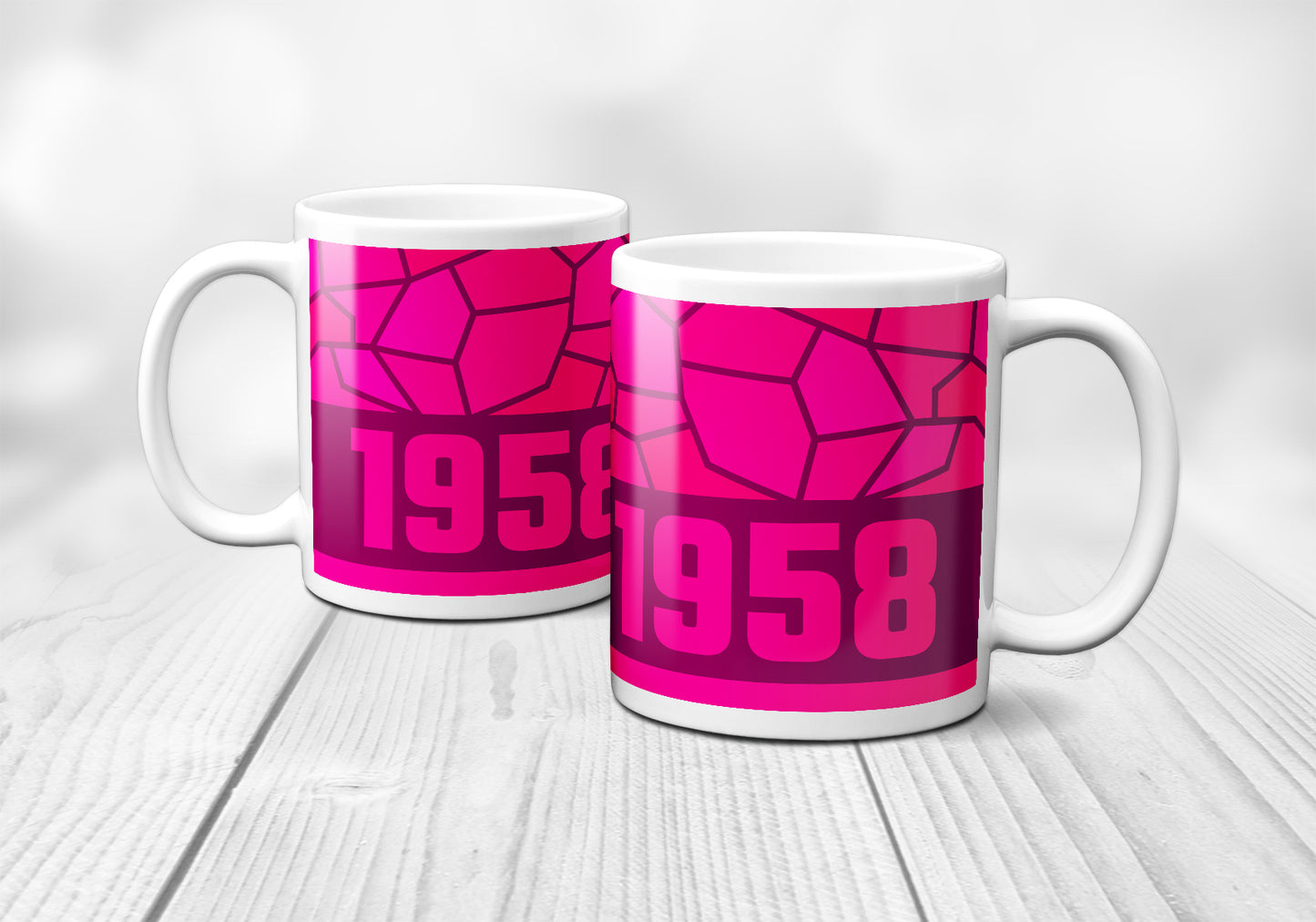 1958 Year Mug (11oz, Light Pink)