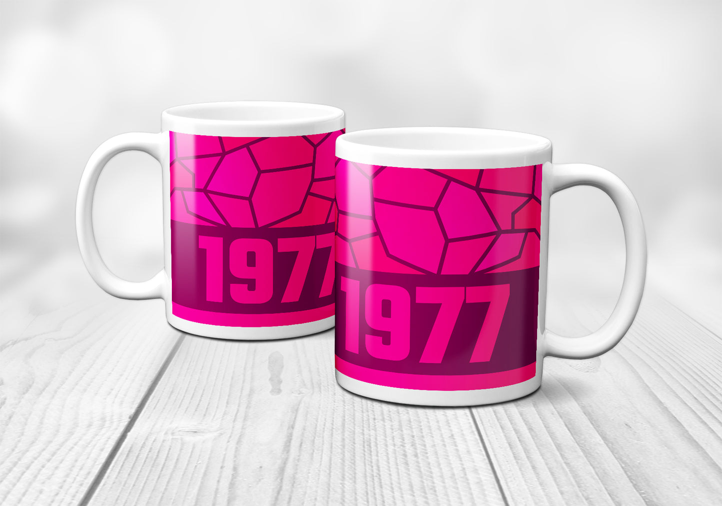 1977 Year Mug (11oz, Light Pink)