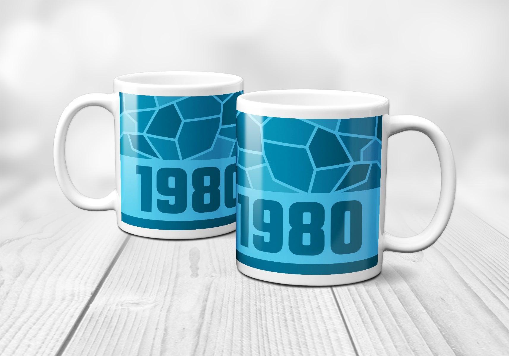 1980 Year Mug (11oz, Sky Blue)