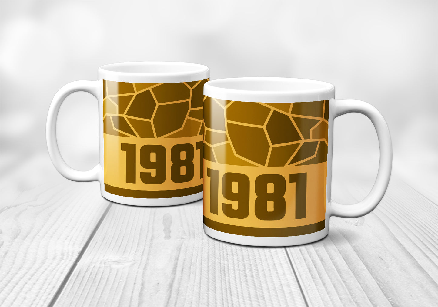 1981 Year Mug (11oz, Golden Yellow)