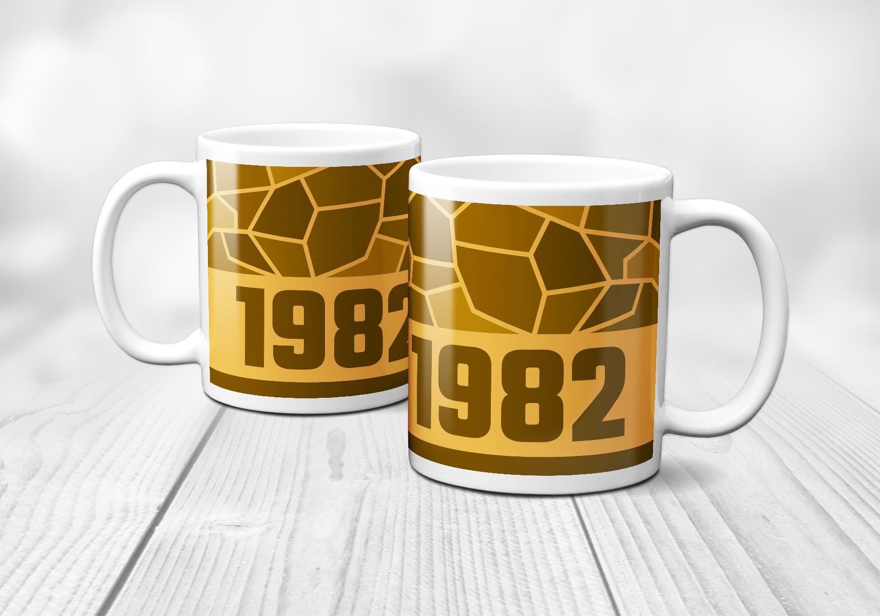 1982 Year Mug (11oz, Golden Yellow)