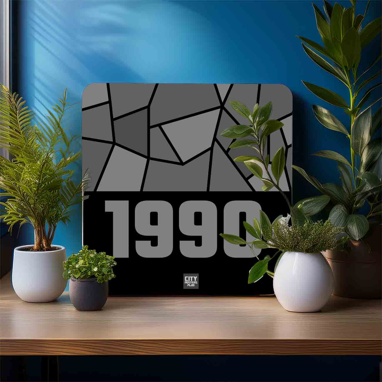 1990 Year Mousepad (Black)