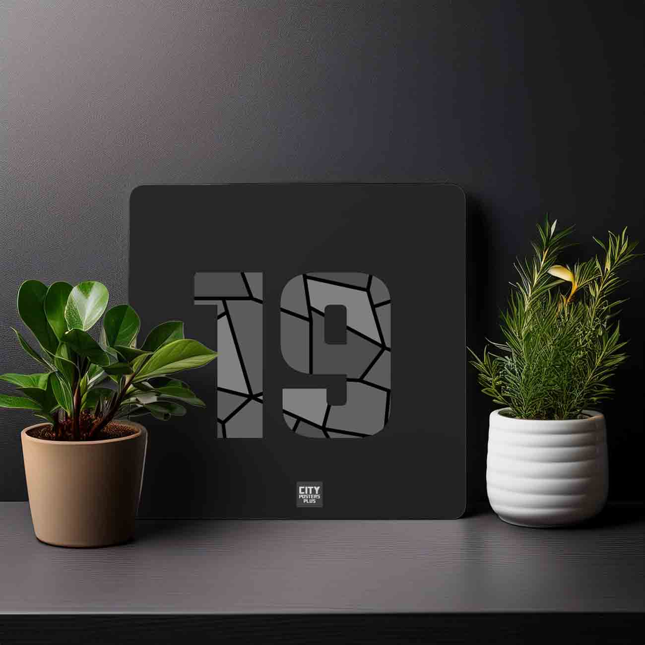19 Number Mousepad (Black)