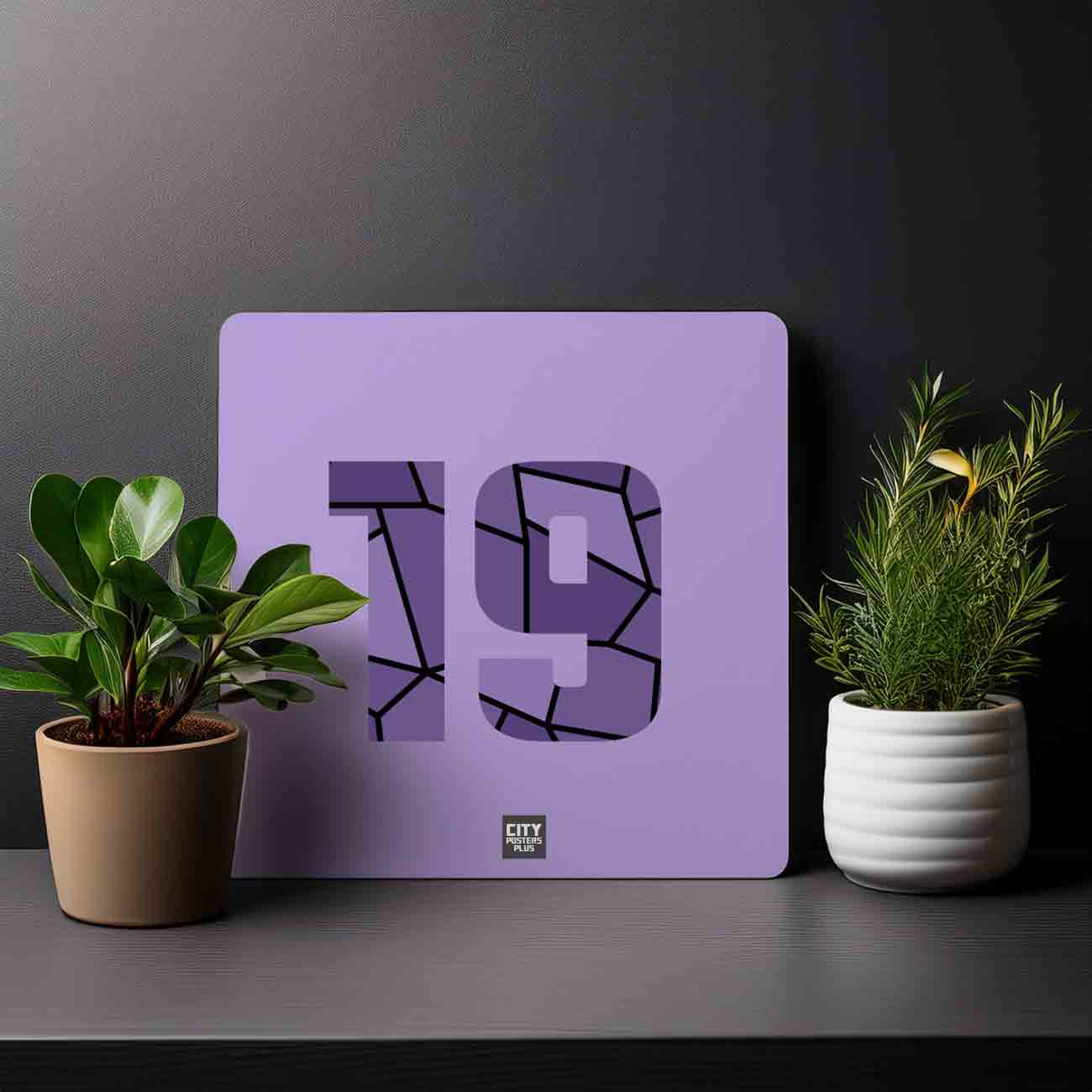 19 Number Mousepad (Iris Lavender)