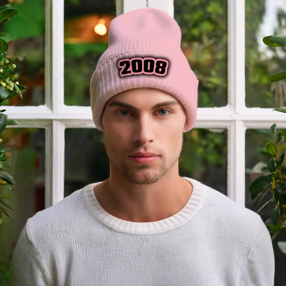 Beanies Plus 2008 Year Cuffed Beanie (Baby Pink)