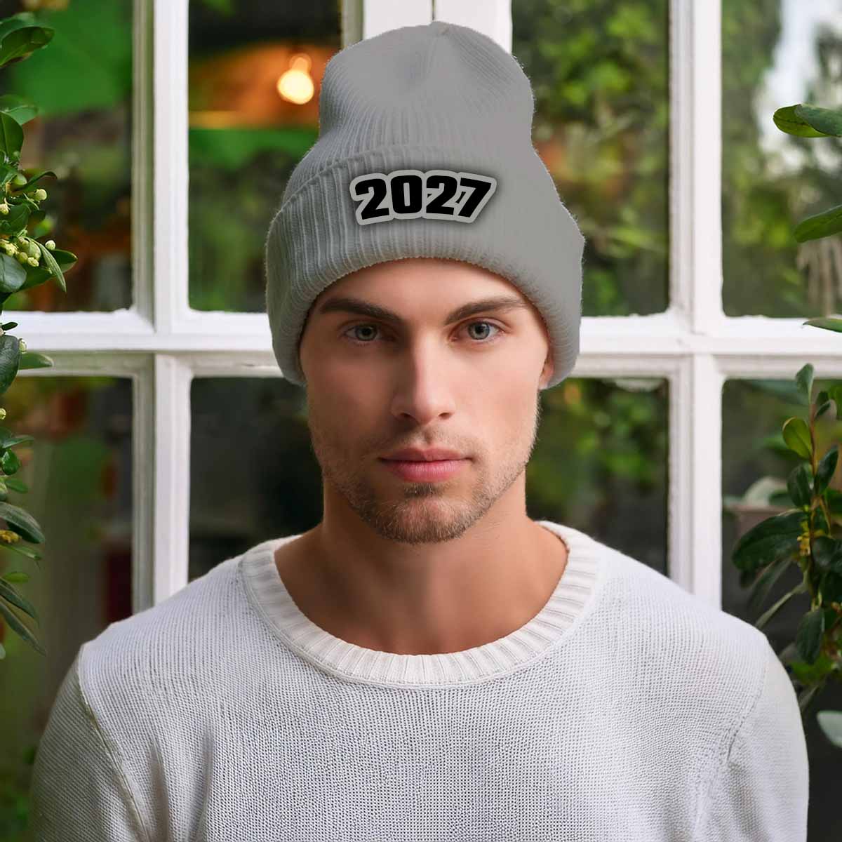 Beanies Plus 2027 Year Cuffed Beanie (Heather Grey)