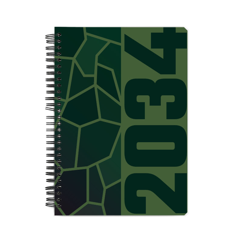 2034 Year Notebook (Olive Green)