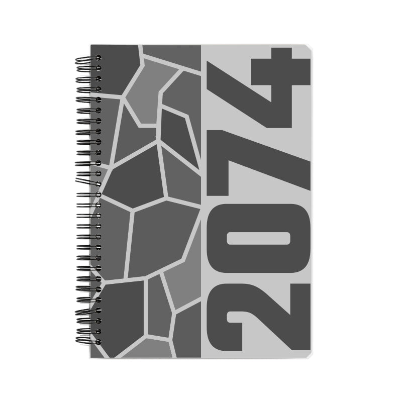 2074 Year Notebook (Melange Grey)