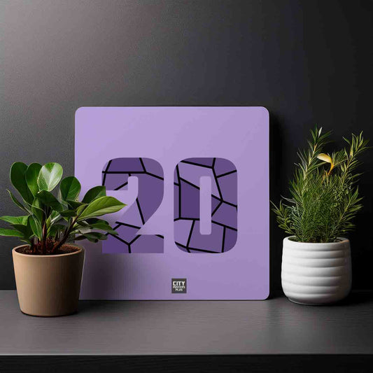 20 Number Mousepad (Iris Lavender)
