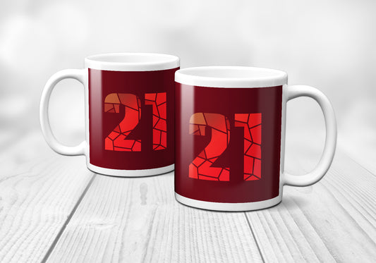 21 Number Mug (Maroon)