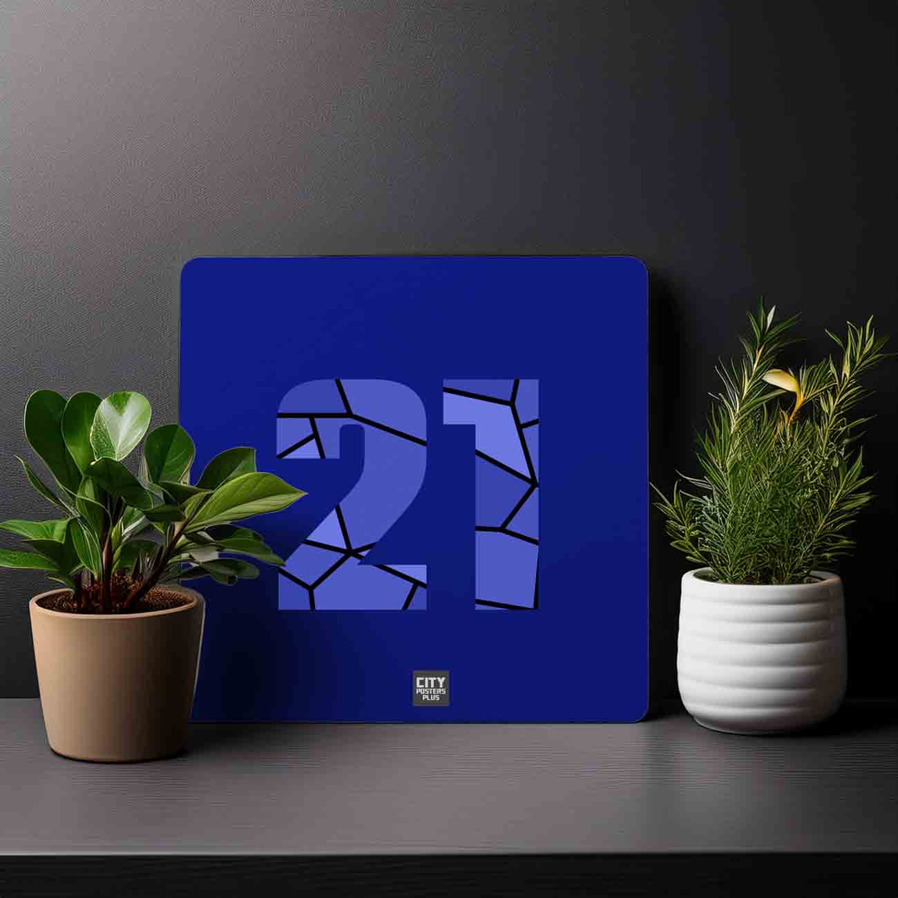 21 Number Mousepad (Royal Blue)