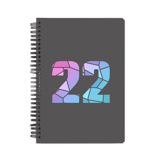 22 Number Notebook (Charcoal Grey)