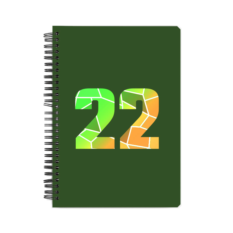 22 Number Notebook (Olive Green)