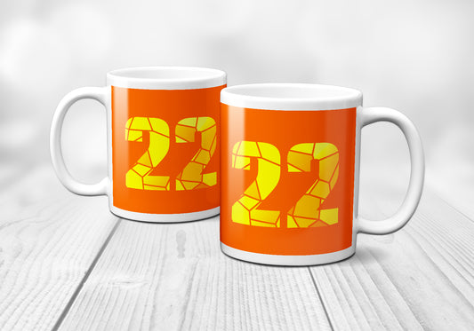 22 Number Mug (Orange)