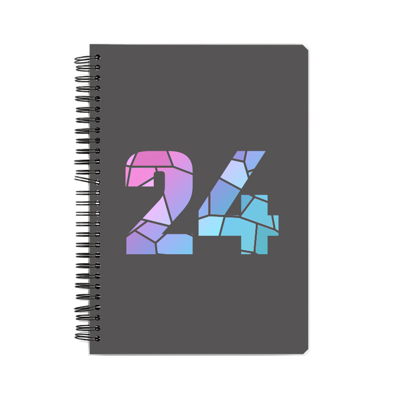 24 Number Notebook (Charcoal Grey)