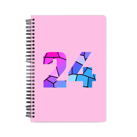 24 Number Notebook (Light Pink)