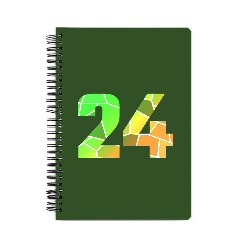 24 Number Notebook (Olive Green)