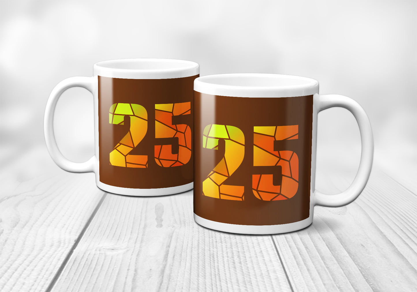 25 Number Mug (Brown)