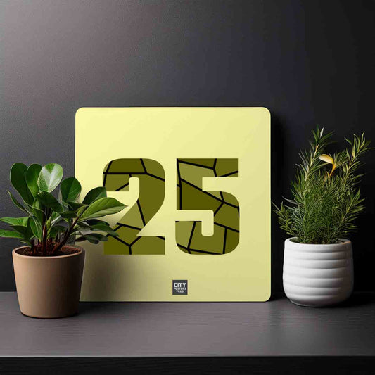 25 Number Mousepad (Butter Yellow)