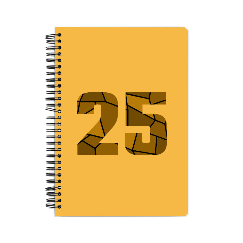 25 Number Notebook (Golden Yellow)