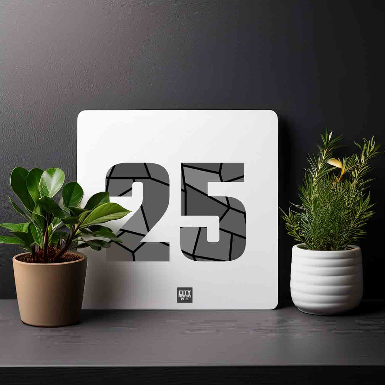 25 Number Mousepad (White)