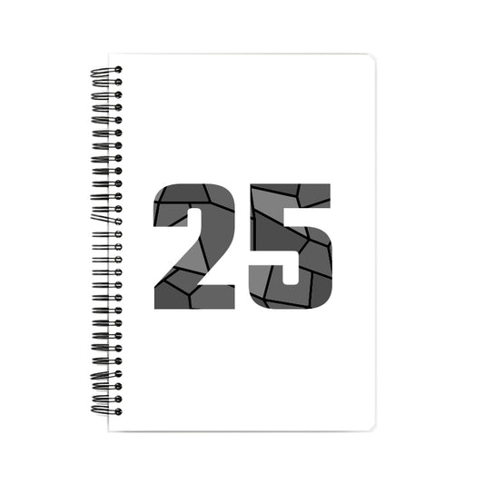 25 Number Notebook (White)