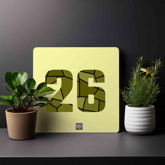 26 Number Mousepad (Butter Yellow)