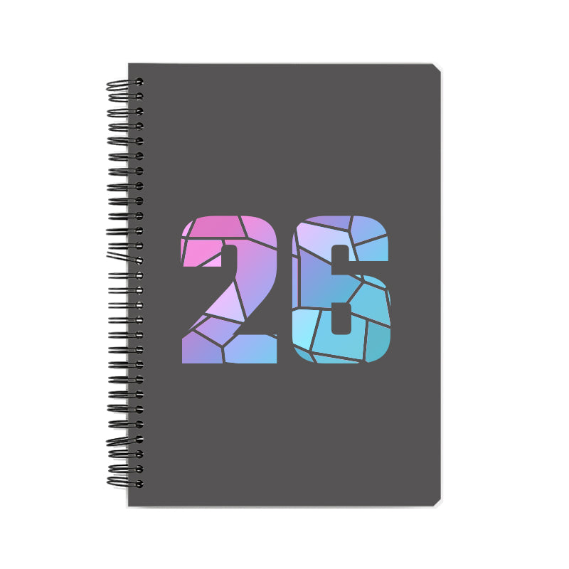 26 Number Notebook (Charcoal Grey)