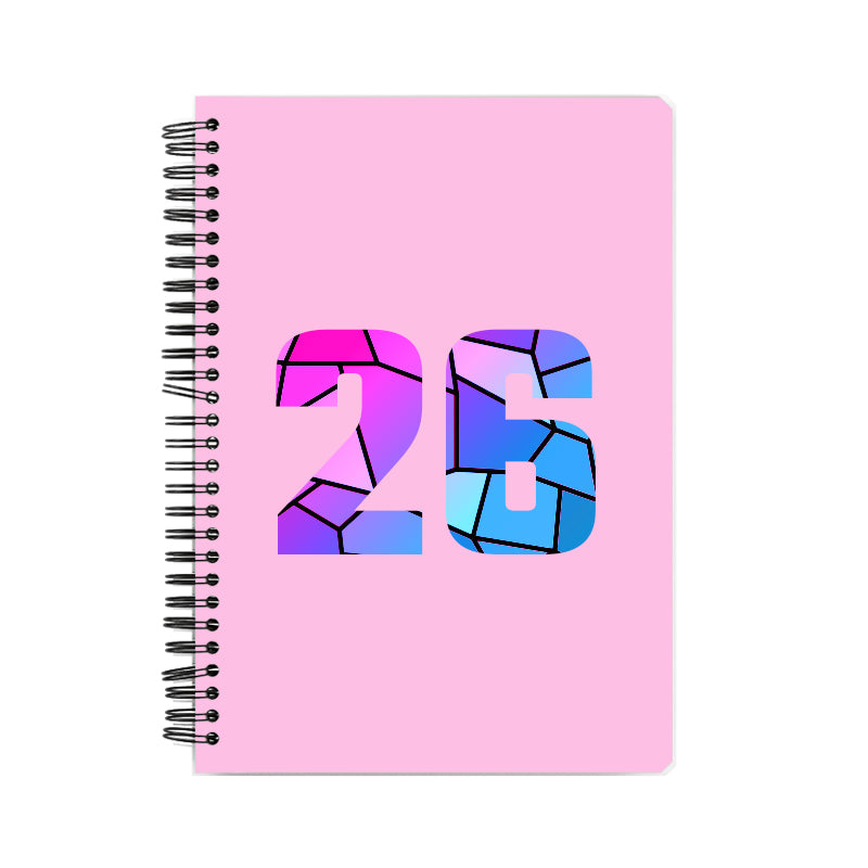 26 Number Notebook (Light Pink)