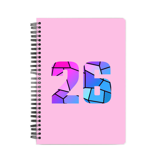 26 Number Notebook (Light Pink)