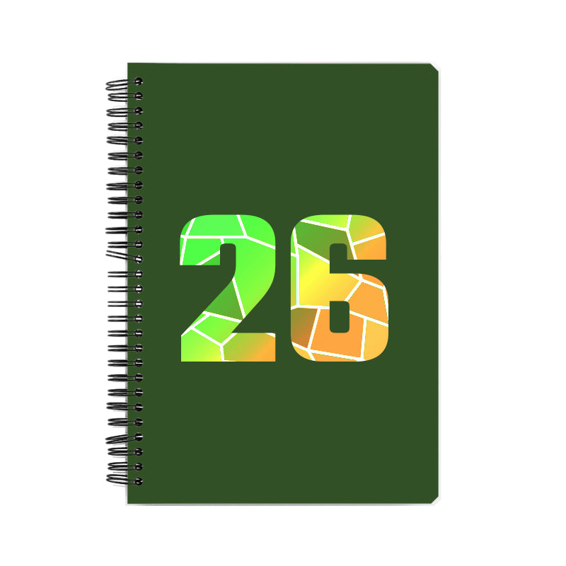 26 Number Notebook (Olive Green)