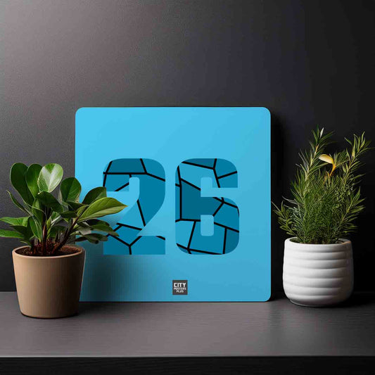 26 Number Mousepad (Sky Blue)