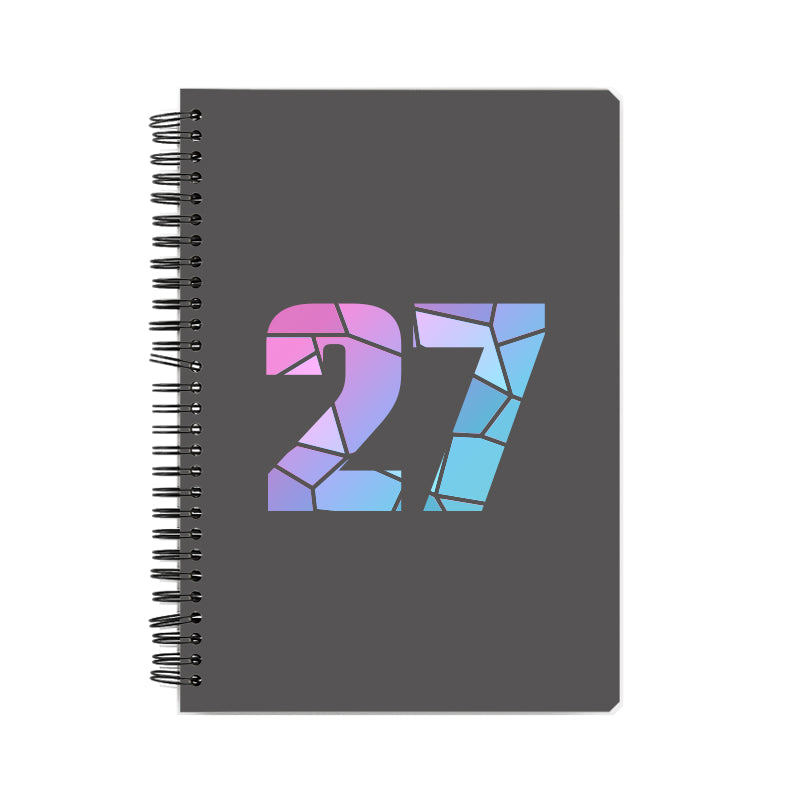 27 Number Notebook (Charcoal Grey)