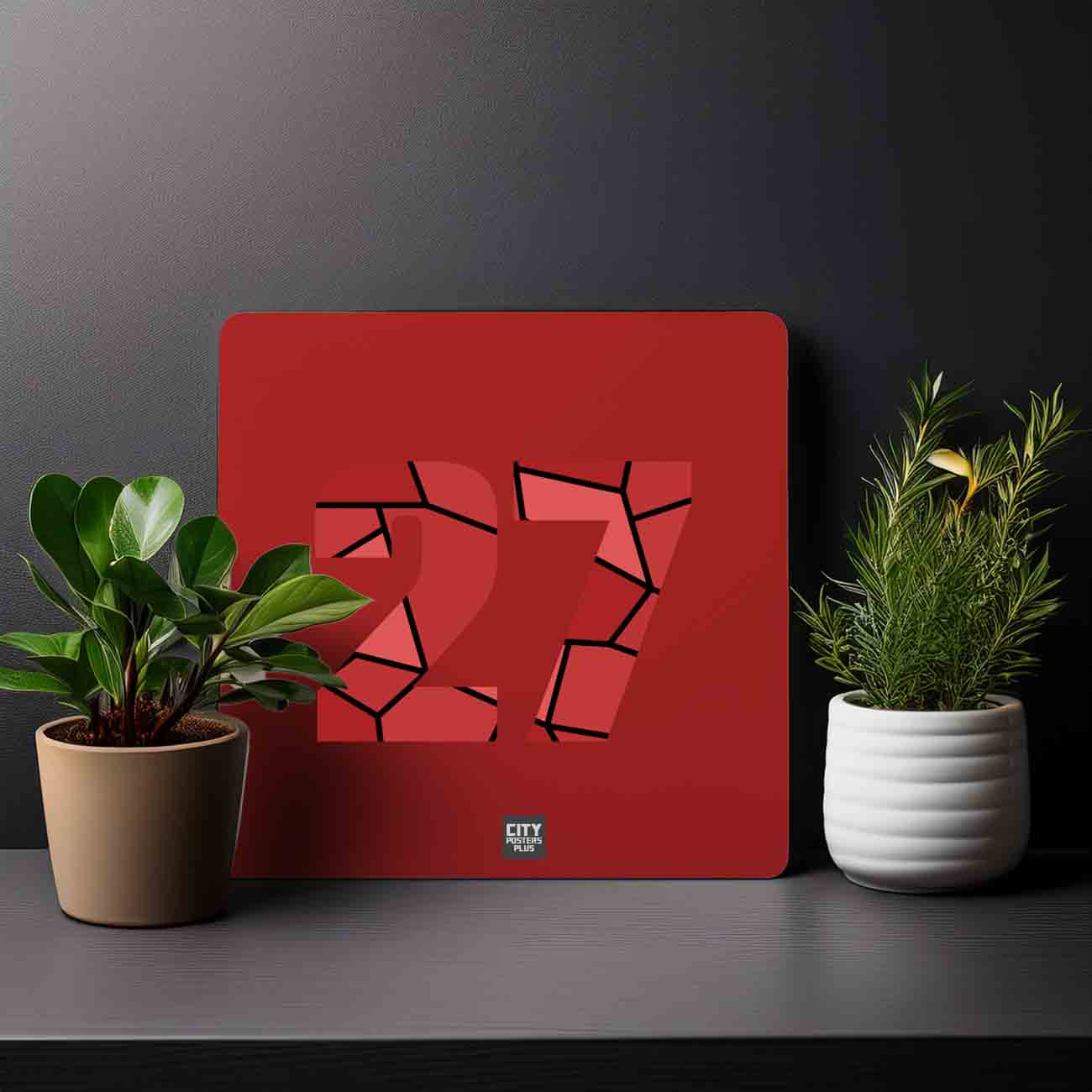 27 Number Mousepad (Red)