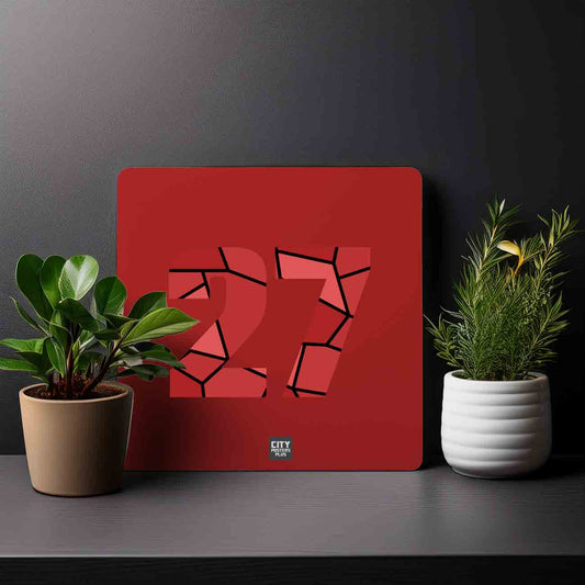 27 Number Mousepad (Red)
