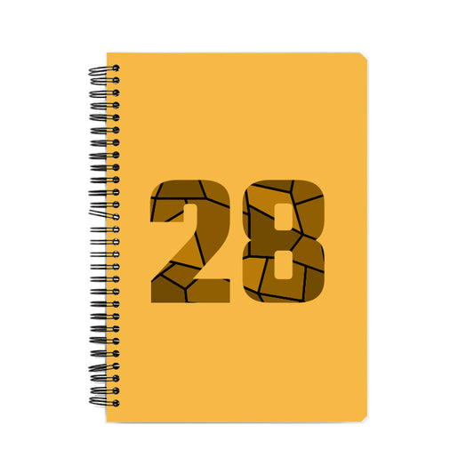 28 Number Notebook (Golden Yellow)