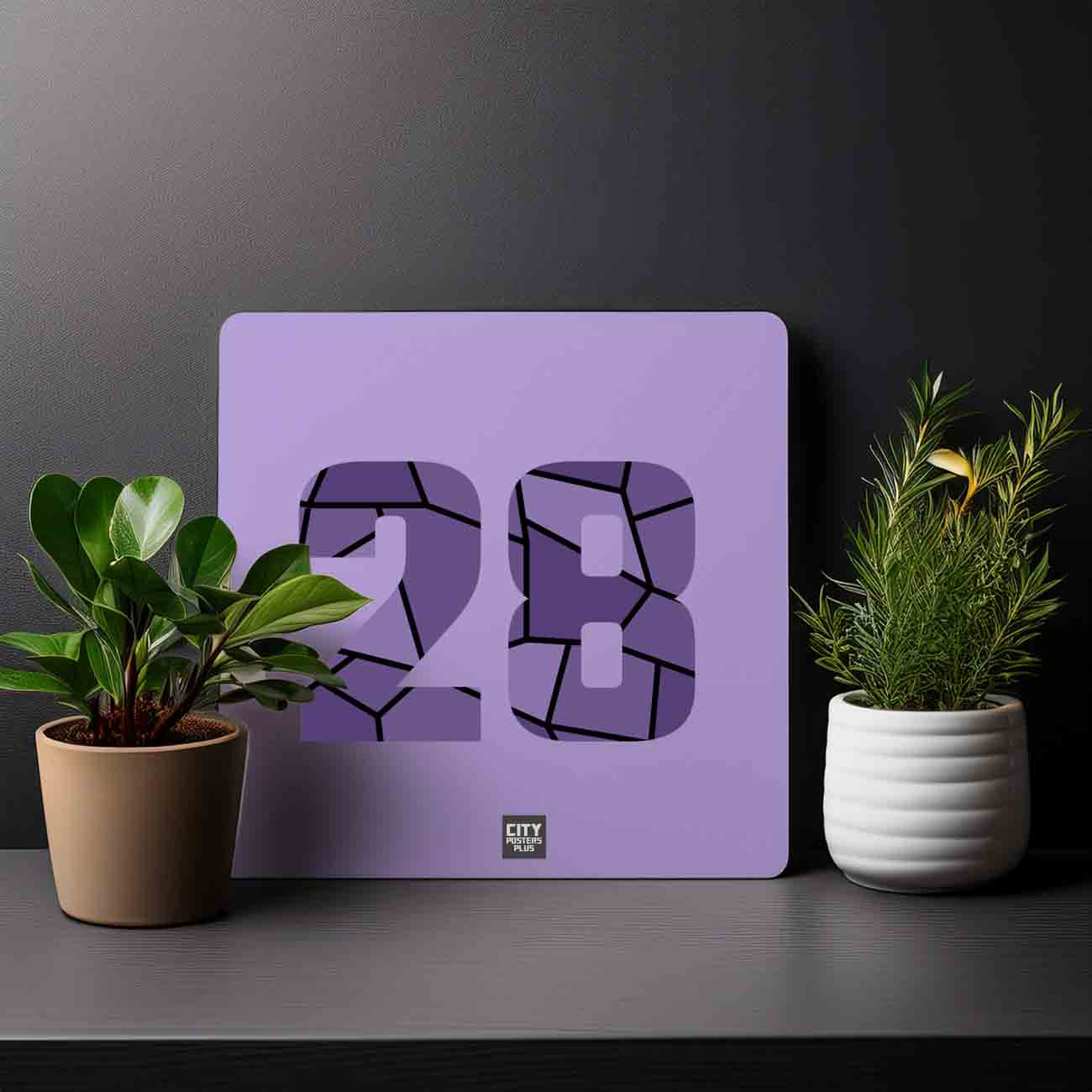 28 Number Mousepad (Iris Lavender)