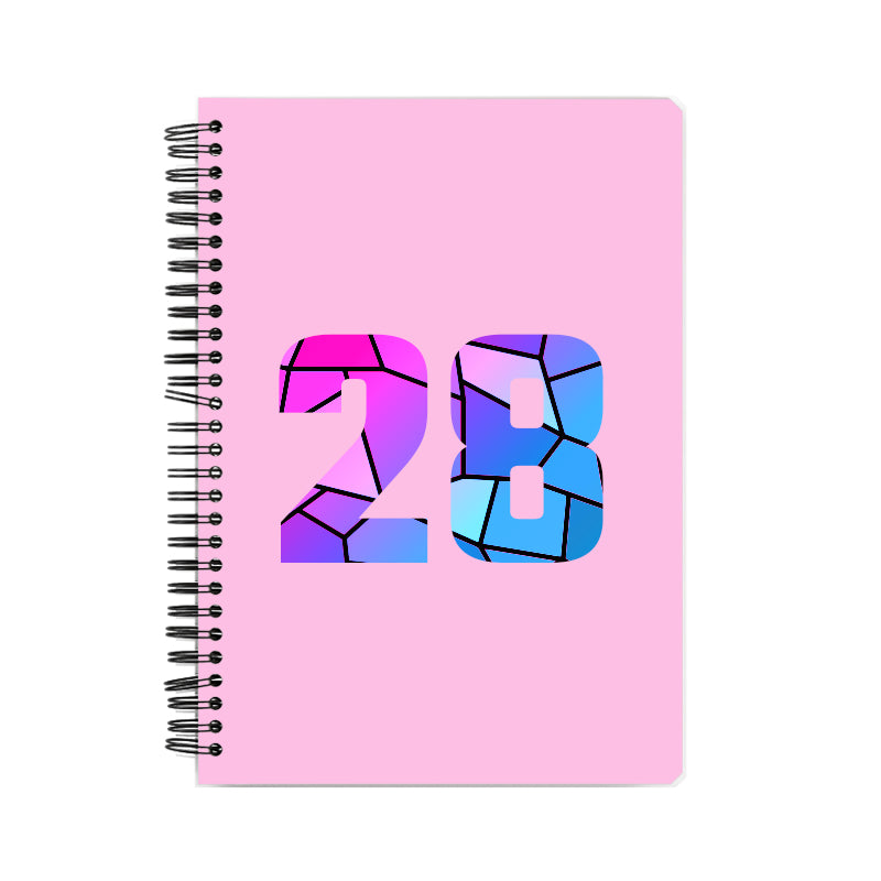 28 Number Notebook (Light Pink)