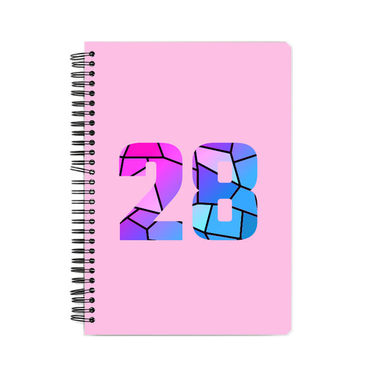 28 Number Notebook (Light Pink)