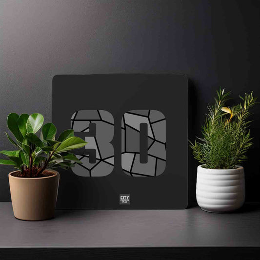 30 Number Mousepad (Black)
