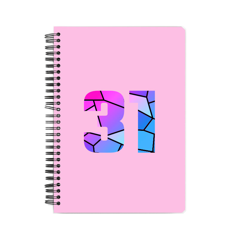 31 Number Notebook (Light Pink)
