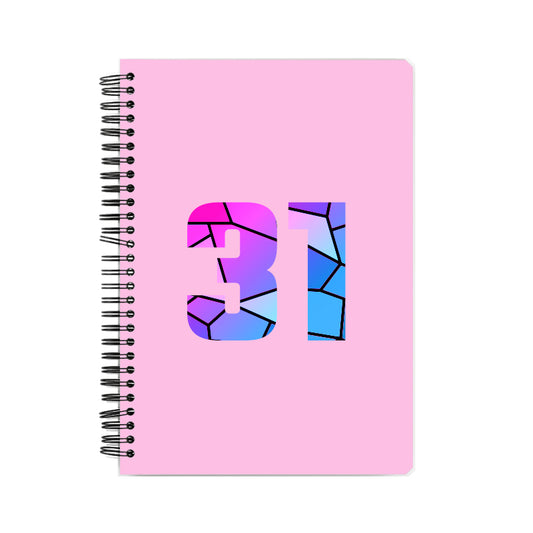 31 Number Notebook (Light Pink)