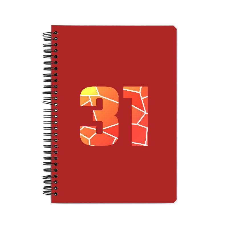 31 Number Notebook (Red)