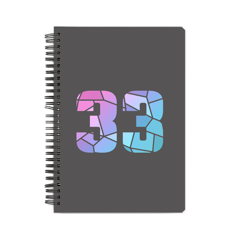 33 Number Notebook (Charcoal Grey)
