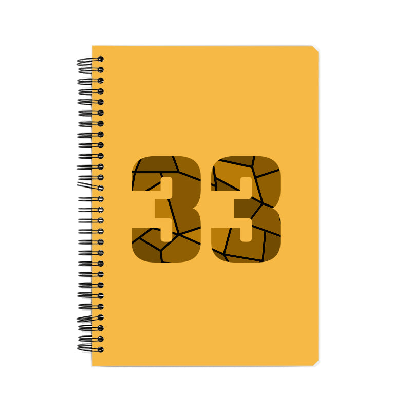 33 Number Notebook (Golden Yellow)